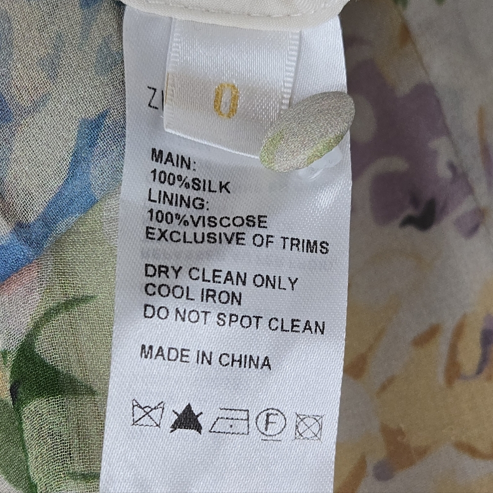 Zimmerman Playsuit Ninty Six‎ Cream Floral Silk Ruffle - Picture 10 of 16